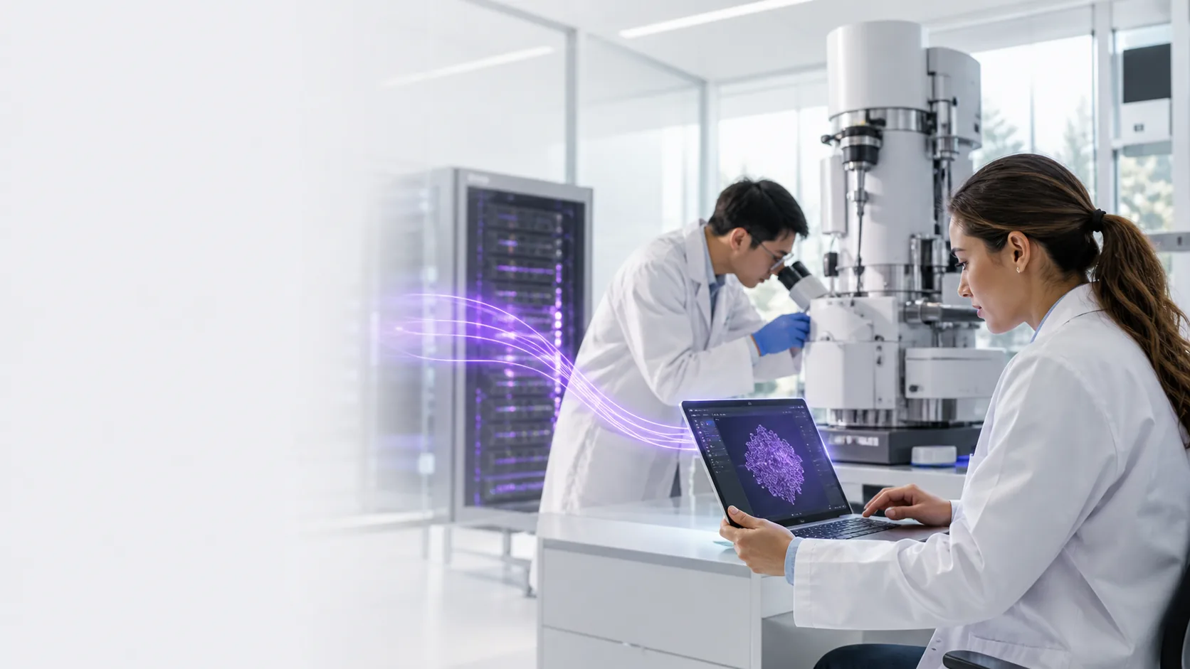 Researchers using a lightweight device connected through LoLa to specialist analysis computing