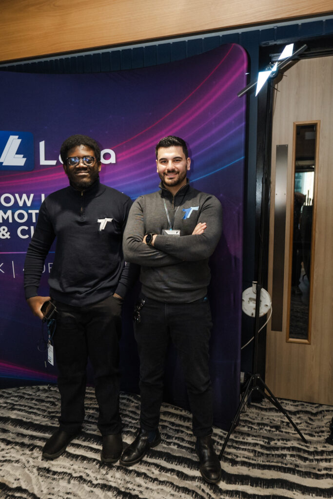 LoLa Founder Rogiros Theophanous and CTO Oluwagbenga Obasa together at RE:FORMAT Manchester.